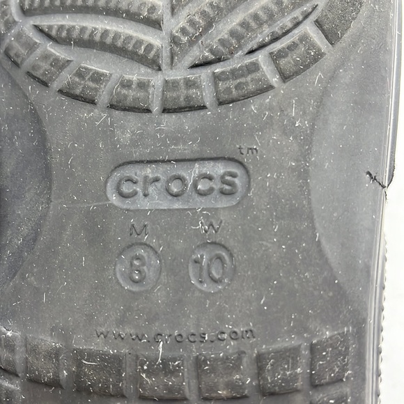 Crocs Black Slide Sandals Size 10 W/8 M. CR2804D - Picture 7 of 8